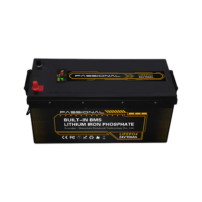รถยกไฟฟ้า EV ระบบเก็บพลังงานพลังงานแสงอาทิตย์ชุดแบตเตอรี่ LFP 24V 150Ah พร้อม BMS