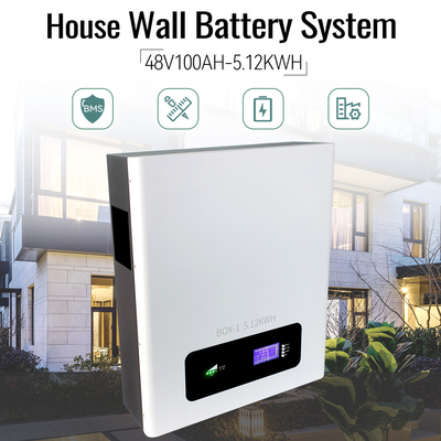 5kwh 48V 100Ah 51.2v แบตเตอรี่ลิเธียมติดผนังที่เก็บพลังงาน LiFePO4 ชุดแบตเตอรี่ลิเธียม