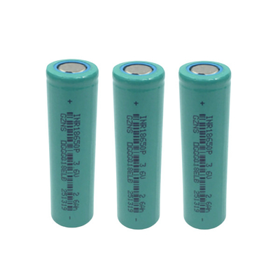 ไฟฟ้าแรงสูง 3.6Volt 2600Mah 18650 เซลล์แบตเตอรี่ 1,000 รอบ