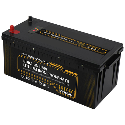 Long Life 12v 150ah LiFePO4 แบตเตอรี่ลิเธียมแบบชาร์จไฟได้สำหรับ RV Solar Energy