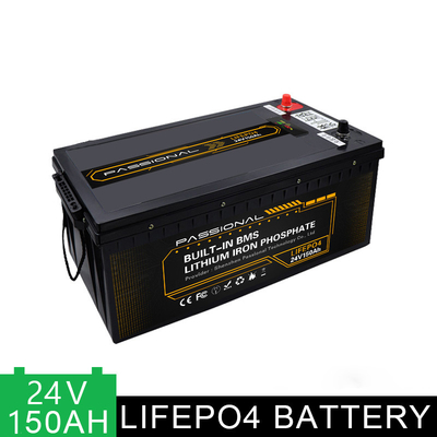 รถยกไฟฟ้า EV ระบบเก็บพลังงานพลังงานแสงอาทิตย์ชุดแบตเตอรี่ LFP 24V 150Ah พร้อม BMS