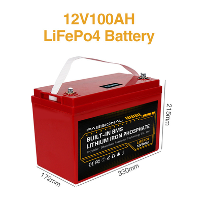 12V 100Ah LiFePO4 แบตเตอรี่ลิเธียมสำหรับการจัดเก็บพลังงานรถยกไฟฟ้า EV Scooter E Bike