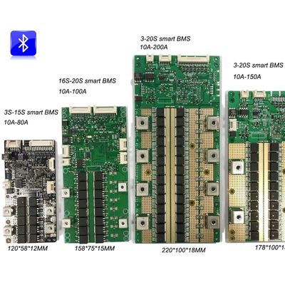 แบตเตอรี่ บอร์ด BMS 3S-20S ชุดแบตเตอรี่ BMS RS485 RS232 72V 20S BMS 200A