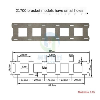 ระยะห่างวงเล็บรองรับแบตเตอรี่ 23.5 มม. 2P 21700 แถบนิกเกิลสำหรับการเชื่อมต่อแบตเตอรี่