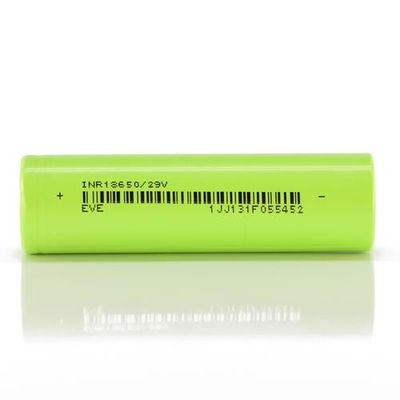 18650 เซลล์แบตเตอรี่ 2900mAh 3.7V NCM EVE เซลล์ลิเธียมไอออนสีเขียวอ่อนสำหรับ Ebike